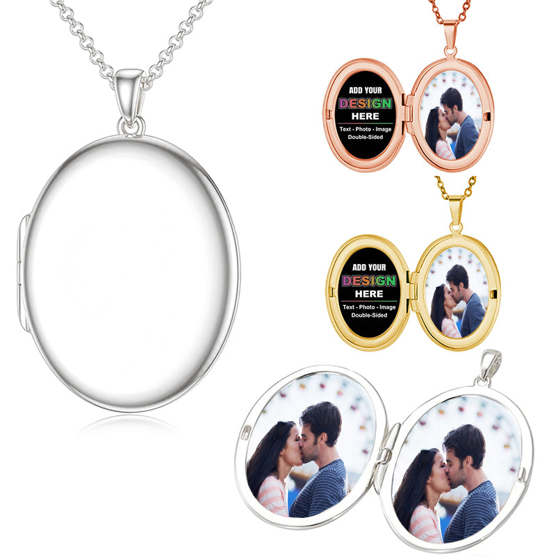 2 Sets Rhinestone Photo Charms Stainless Steel Crystal Memory Locket Charms Flat Round DIY Photo Necklace Making Kit Photo Frame with Chain for Necklaces Jewelry Making