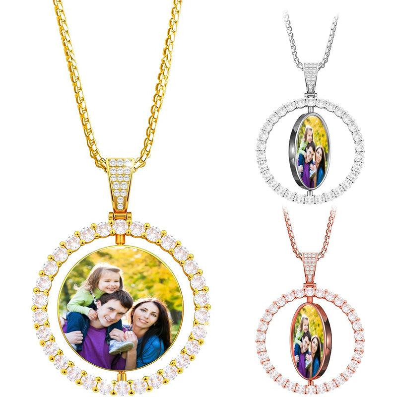 Birth Flower Initial Necklace: Personalized Pendant, Sterling Silver Charms